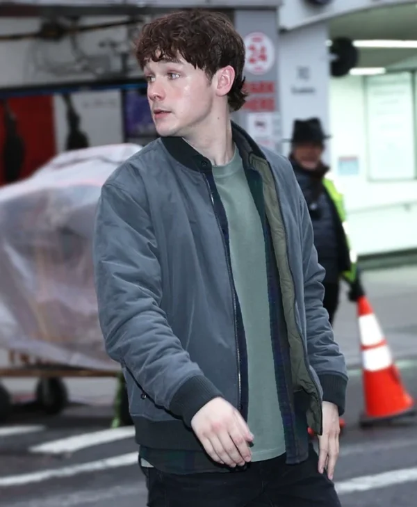 Dexter Resurrection S01 Jack Alcott Grey Bomber Jacket