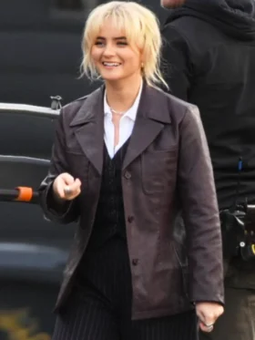 Doctor Who S02 Millie Gibson Brown Blazer