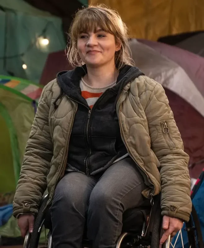 Doctor Who S02 Ruth Madeley Green Quilted Jacket