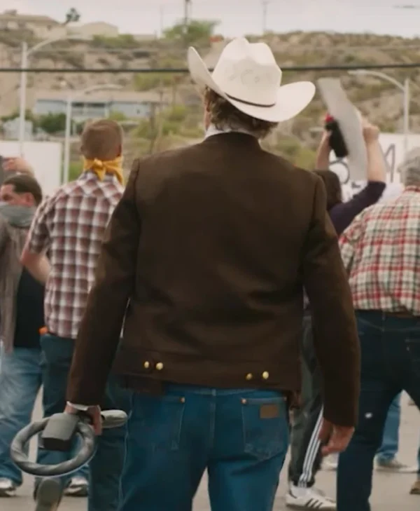 Eddington 2025 Joaquin Phoenix Brown Jacket