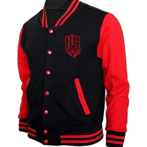 Erik NY Varsity Red and Black Jacket