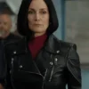 FUBAR S02 Carrie-Anne Moss Black Leather Jacket