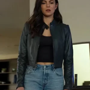 FUBAR S02 Monica Barbaro Black Leather Jacket Front