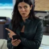 FUBAR S02 Monica Barbaro Black Leather Jacket Back