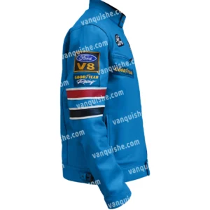 Ford Mustang Shelby Leather Racing Jacket Side