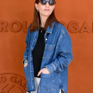 French Open 2025 Lolita Chammah Blue Denim Jacket