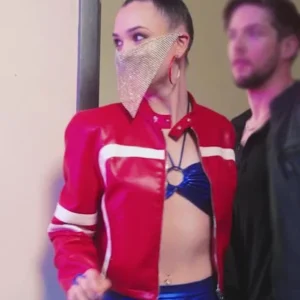 Fuel to Our Fire S01 Jenna Gilmer Red Leather Jacket Side