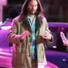 Good Fortune 2025 Keanu Reeves Shearling Coat Side