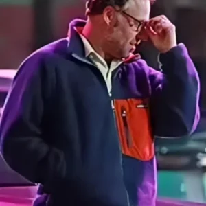 Good Fortune 2025 Seth Rogen Blue Wool Jacket