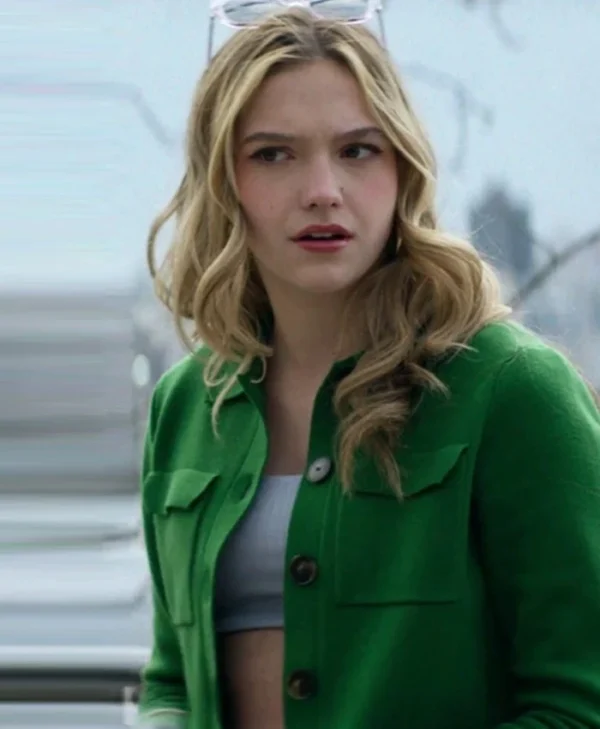 Goosebumps S02 Jayden Bartels Green Wool Jacket Front