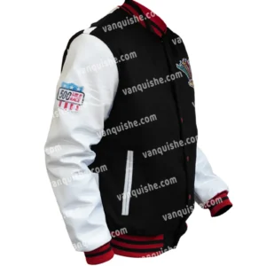 IMS Indianapolis 500 Checkered Varsity Jacket Side