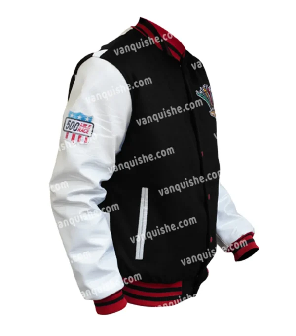 IMS Indianapolis 500 Checkered Varsity Jacket Side