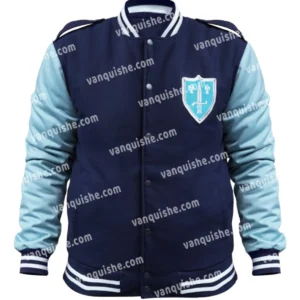 Jedidiah Goodacre Descendants Blue Wool Varsity Jacket