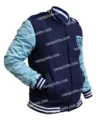 Jedidiah Goodacre Descendants Blue Wool Varsity Jacket on Sale