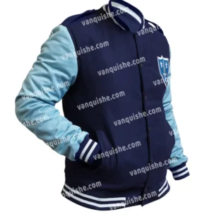 Jedidiah Goodacre Descendants Blue Wool Varsity Jacket on Sale