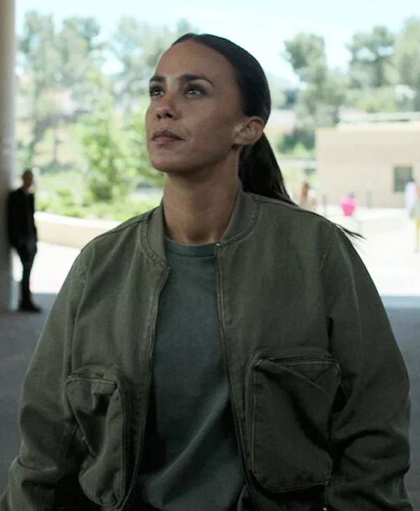 K.O. 2025 Alice Belaïdi Green Bomber Jacket Side