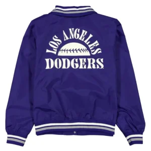 LA Dodgers Blue Bomber Jacket Back