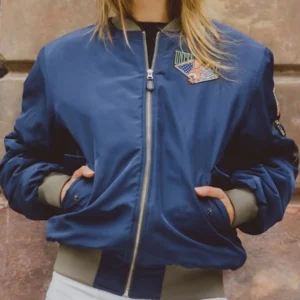 Leon Kennedy MA1 Bomber Navy Blue Jacket