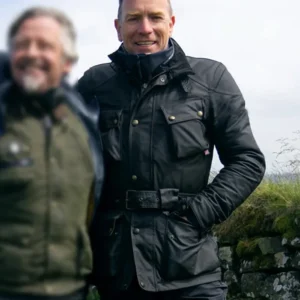 Long Way Home S01 Ewan McGregor Black Satin Jacket