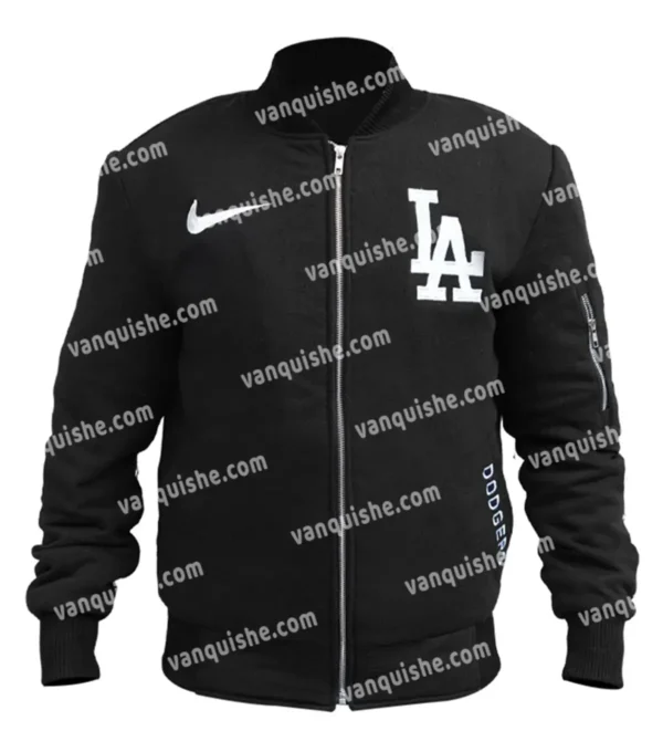Los Angeles Black Full-Zip Bomber Jacket