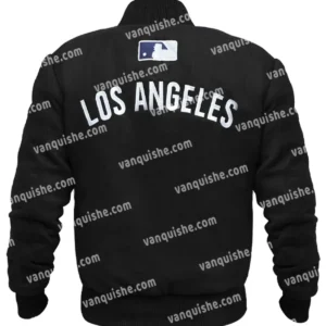 Los Angeles Black Full-Zip Bomber Jacket Back