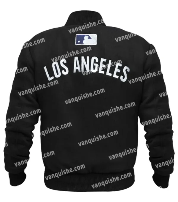 Los Angeles Black Full-Zip Bomber Jacket Back