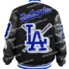 Los Angeles Dodgers Mashup Black Varsity Jacket Back