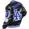 Los Angeles Dodgers Mashup Black Varsity Jacket Back Look