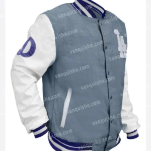 Los Angeles Dodgers Varsity Denim Jacket Side Look