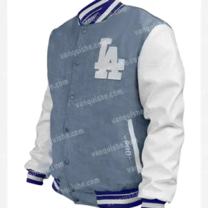 Los Angeles Dodgers Varsity Denim Jacket on Sale