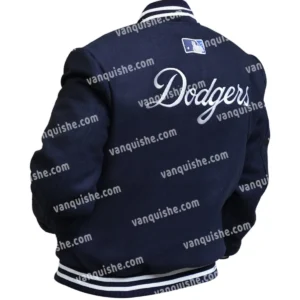 Los Angeles Dodgers Wool Varsity Zipper Jacket Back Look