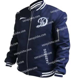 Los Angeles Dodgers Wool Varsity Zipper Jacket Side Look