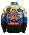 Los Angeles Lakers Vintage Bomber Leather Jacket Back