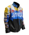 Los Angeles Lakers Vintage Bomber Leather Jacket Side
