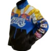 Los Angeles Lakers Vintage Bomber Leather Jacket Side Look