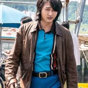Low Life S01 Yang Se-jong Brown Leather Jacket Side