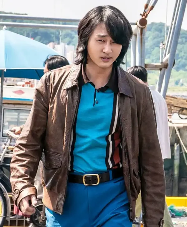 Low Life S01 Yang Se-jong Brown Leather Jacket Side