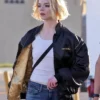 Lucky S01 Anya Taylor-Joy Black Bomber Jacket Back