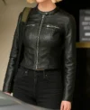 Lucky S01 Anya Taylor-Joy Black Leather Jacket Back
