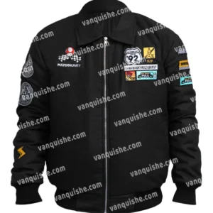 Mario Kart Black Bomber Jacket