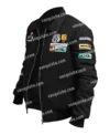 Mario Kart Black Bomber Jacket Side Look