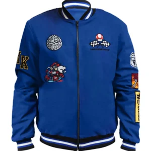 Mario Kart Blue Bomber Jacket Front