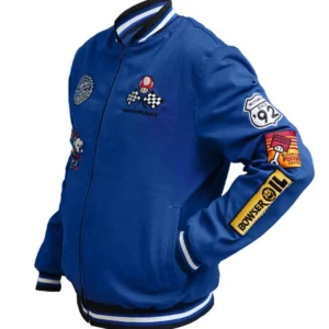 Mario Kart Blue Bomber Jacket on Sale