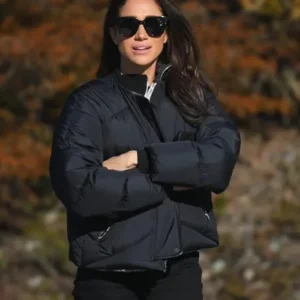 Meghan Markle Invictus Games 2025 Black Puffer Jacket Side
