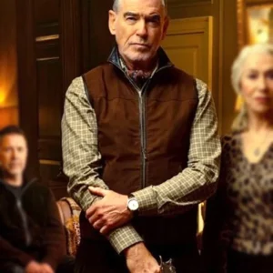 MobLand S01 Pierce Brosnan Brown Vest