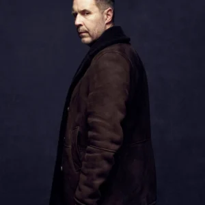 Mobland S01 Paddy Considine Brown Suede Leather Coat