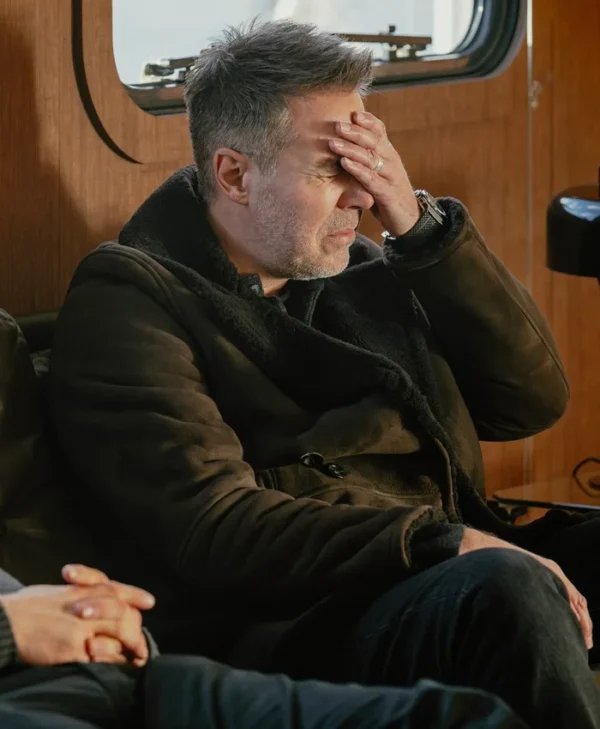Mobland S01 Paddy Considine Brown Suede Coat