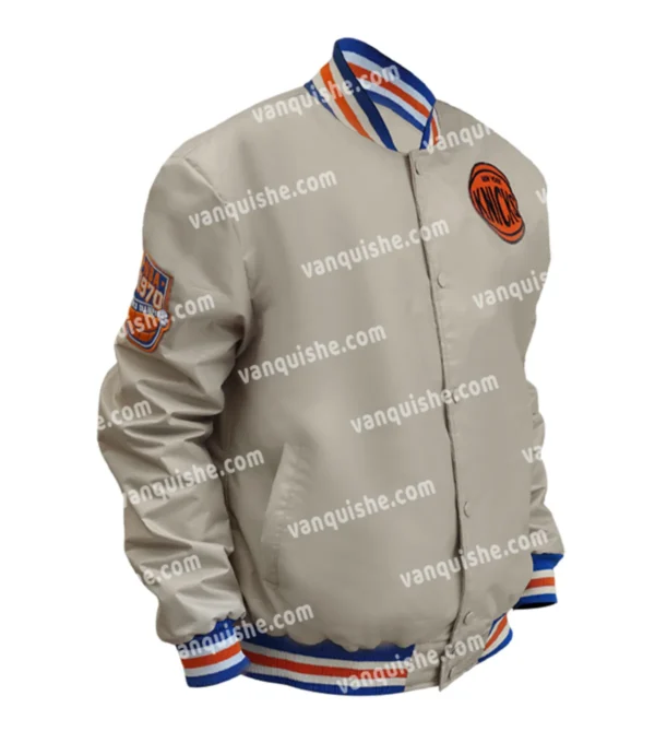 NY Knicks 1970 Champions 50th Anniversary Gold Jacket Side Look