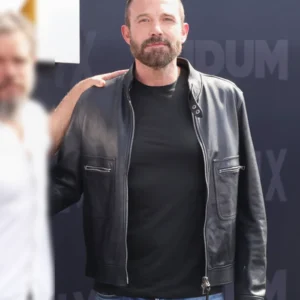Netflix Tudum Ben Affleck Black Leather Jacket