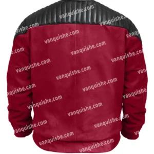 Patrick Stewart Star Trek The Next Generation Leather Jacket Back